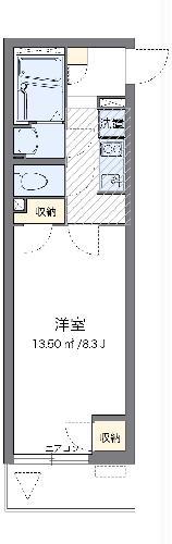 クレイノエスポワール(1K/2階)の間取り写真