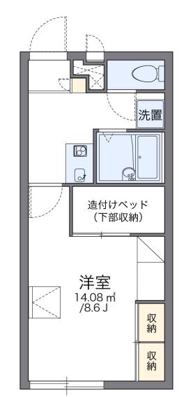 スワホーム(1K/1階)の間取り写真