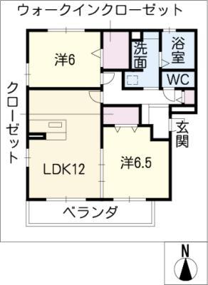 エスペーロ(2LDK/2階)の間取り写真