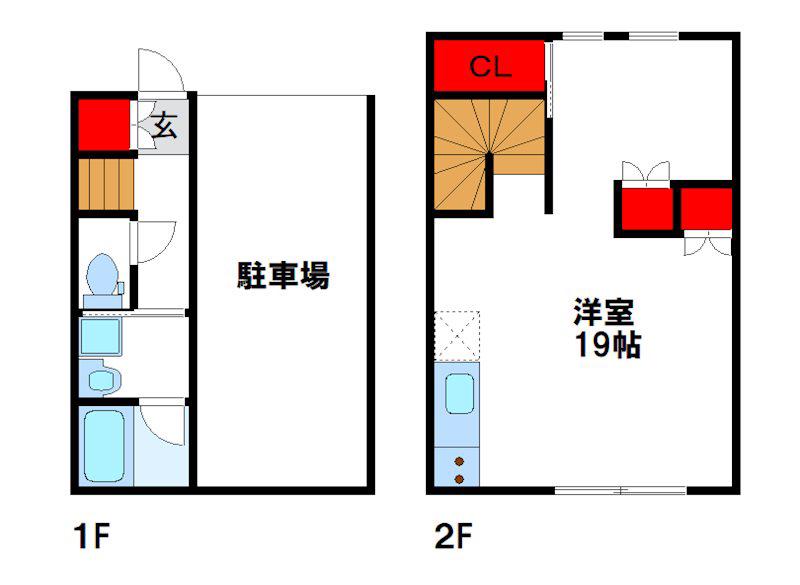 GRIVA(ワンルーム/1階)の間取り写真