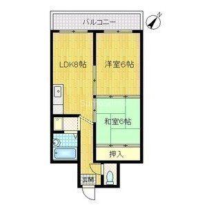 ハイツ鍛治(2DK/3階)の間取り写真
