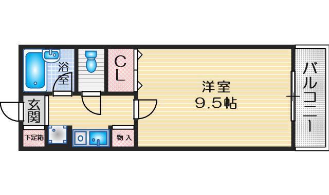 メゾンドスピカ(1K/3階)の間取り写真
