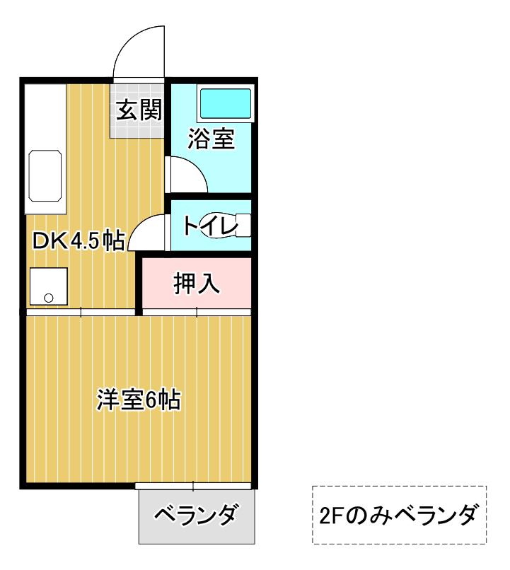 メゾンエスト(1K/1階)の間取り写真