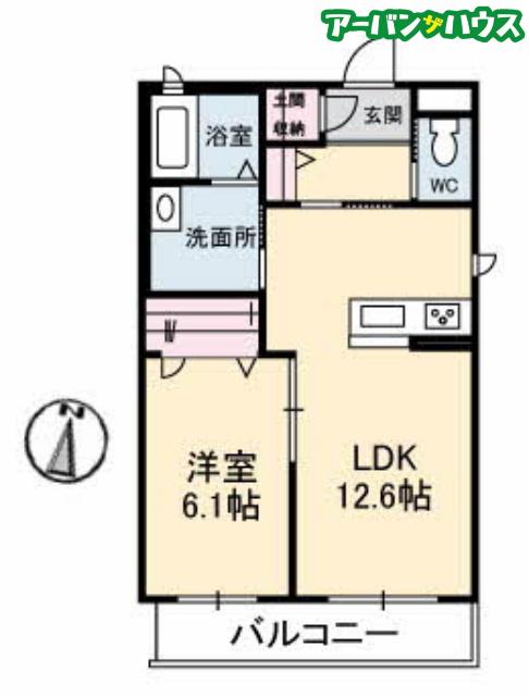 フェリーチェ117(1LDK/3階)の間取り写真