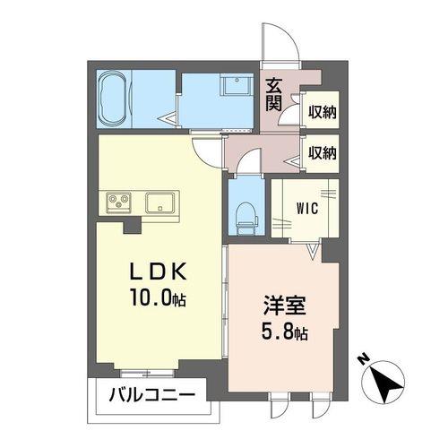 グラン セラヴィ(1LDK/2階)の間取り写真