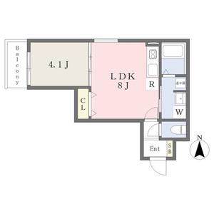 TRECOURT東大阪(1LDK/2階)の間取り写真