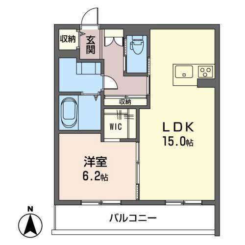 メゾンマスト幸町(1LDK/3階)の間取り写真
