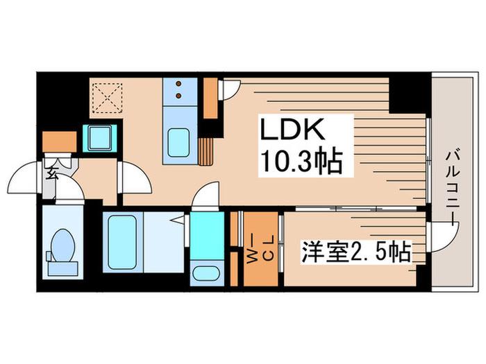テラス森下(1LDK/12階)の間取り写真