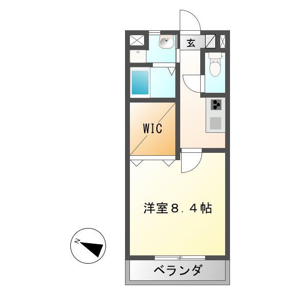 リアン子野(1K/2階)の間取り写真
