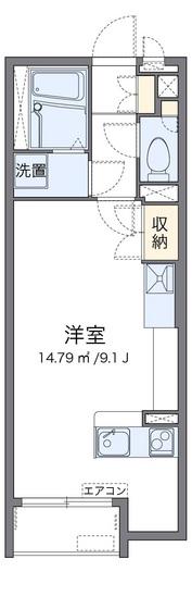 ミランダ宇那木山(ワンルーム/1階)の間取り写真