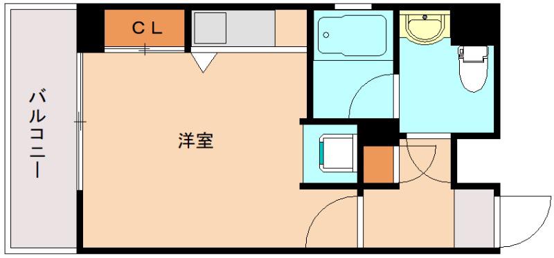 エステートモア姪浜II(ワンルーム/3階)の間取り写真