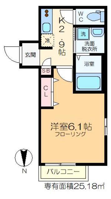MKT COMFORT HOUSE 神田(1K/3階)の間取り写真