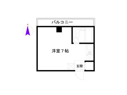 ハルモニア平町(ワンルーム/1階)の間取り写真