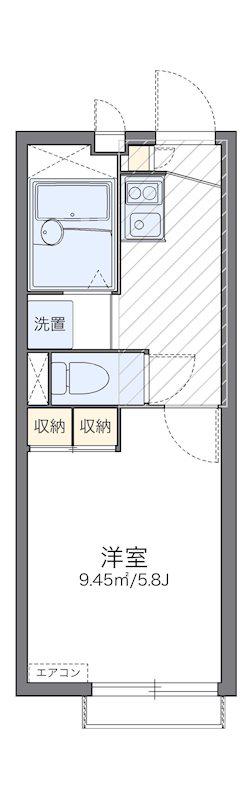 レオパレスブルースカイ小山(1K/2階)の間取り写真