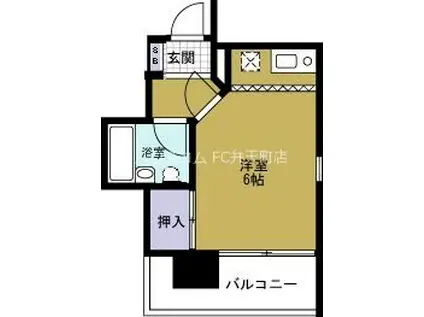 ドウェル倉本(1K/5階)の間取り写真