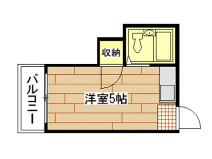 ロビンマンション(ワンルーム/2階)の間取り写真