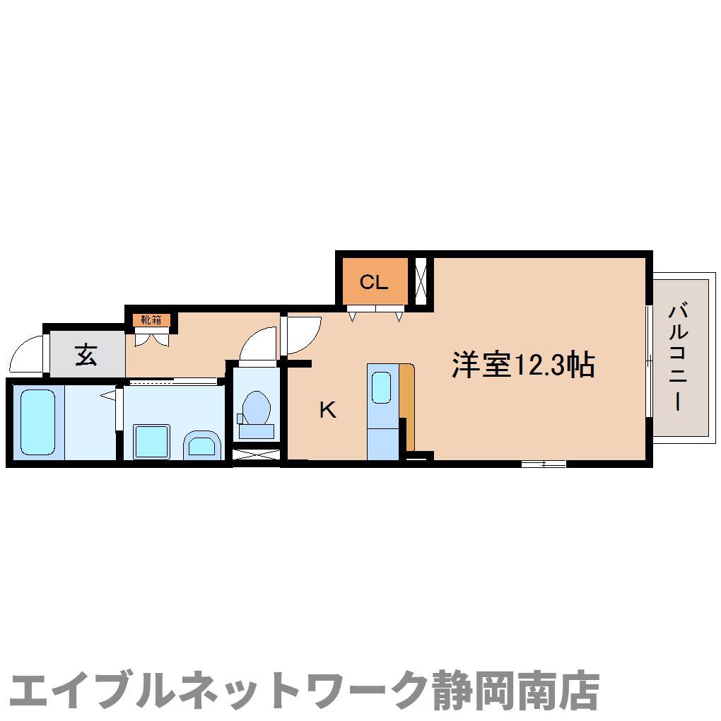 ルミーナI(ワンルーム/1階)の間取り写真