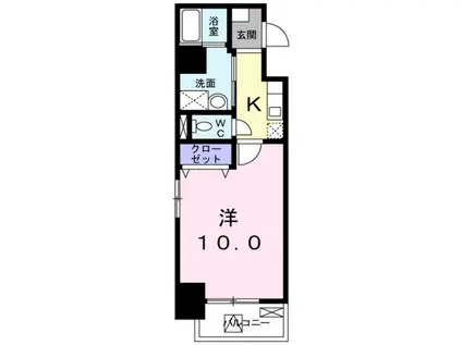 ワンダフルパレス・NI(1K/9階)の間取り写真