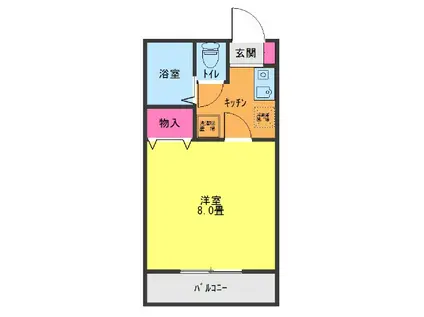ハイツ・マキ2(1K/2階)の間取り写真