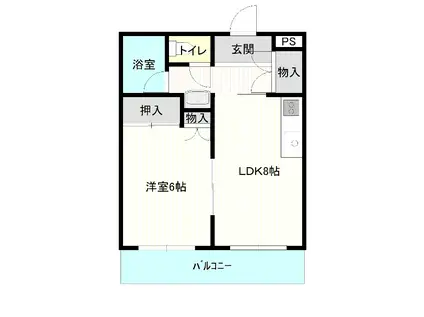 コーポ288(1LDK/1階)の間取り写真