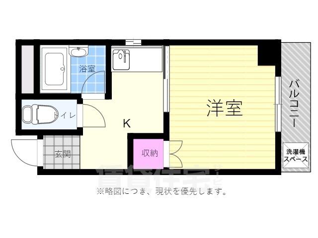 グレースメゾン観音(1K/3階)の間取り写真
