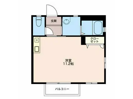 ディアスいなんば(ワンルーム/1階)の間取り写真