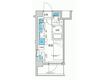 キャンパスヴィレッジ登戸(ワンルーム/2階)の間取り写真