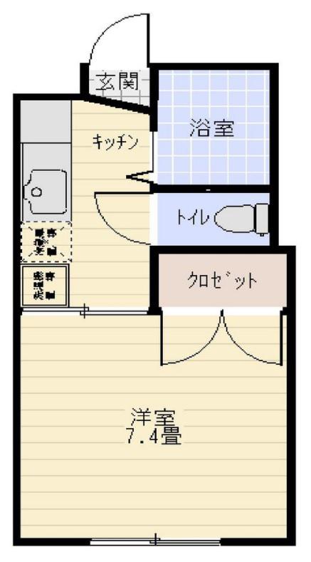 サマックスピア(1K/1階)の間取り写真
