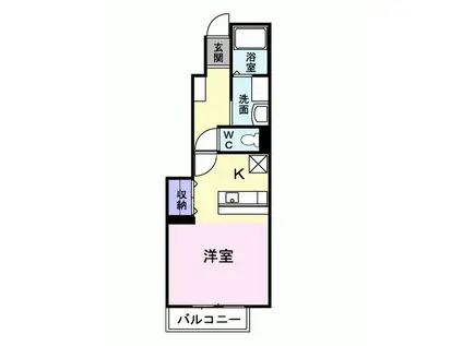 ハーモニー(ワンルーム/1階)の間取り写真