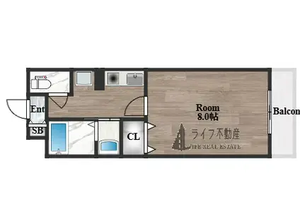 ネモフィラ(1K/5階)の間取り写真