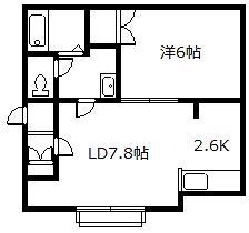 ハイム北欧館A・B(1LDK/1階)の間取り写真