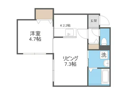 ENCHANT S-VILLAGE16Nエンチャントエスヴィレッジ1(1LDK/2階)の間取り写真
