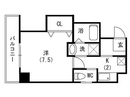 シティライフ泉(1K/1階)の間取り写真