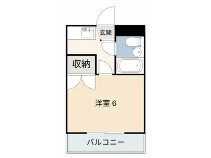 ドミール井ヶ谷(1K/3階)の間取り写真