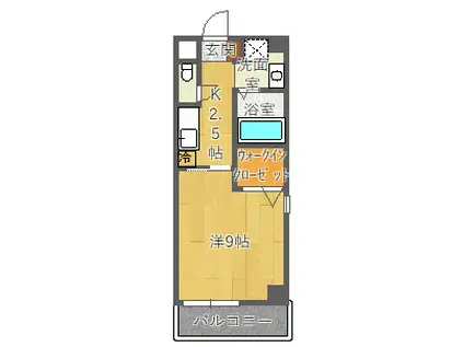 ピアチェーレ千里山(1K/1階)の間取り写真