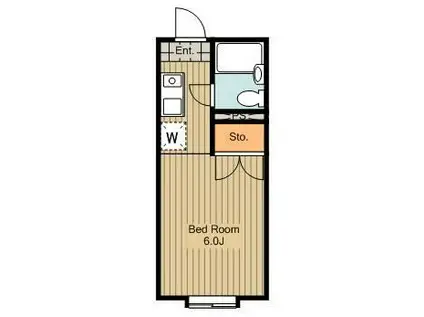 ハイツ井上(1K/1階)の間取り写真