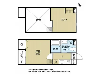 AHIMSA(1K/2階)の間取り写真