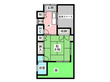 サイトウハイツ(1K/1階)の間取り写真