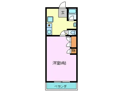 小坂マンション(1K/2階)の間取り写真