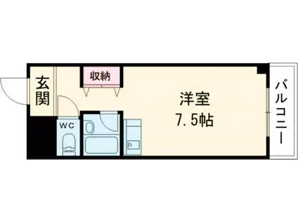 第三ハートビル(ワンルーム/3階)の間取り写真