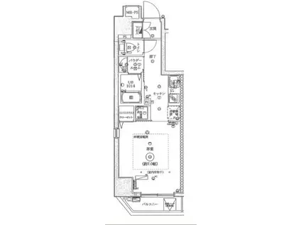 フェルクルールプレスト文京湯島(1K/2階)の間取り写真