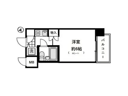 パーク・ノヴァ横浜阪東橋弐番館パークノヴァヨコハマバンドウ(ワンルーム/5階)の間取り写真