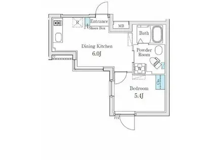 フィーカ池袋(1DK/3階)の間取り写真
