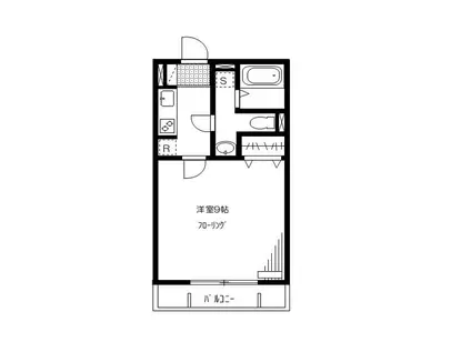 パルコート芦花II(1K/3階)の間取り写真