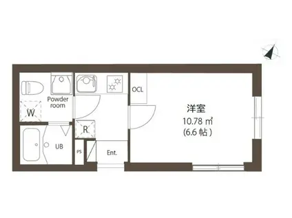 ドムス・スタイル目黒不動前 3階(1K/3階)の間取り写真