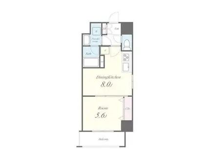 プレミアータ ルーチェ(1DK/4階)の間取り写真