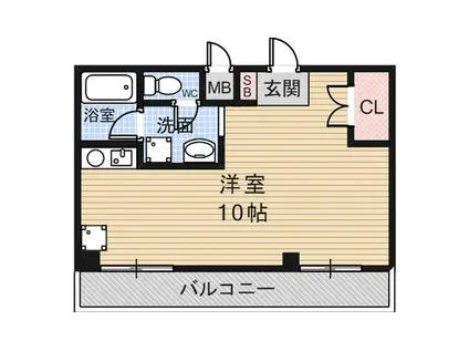 レガーレ長居公園(ワンルーム/4階)の間取り写真