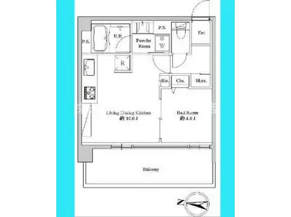 スペーシア池上(1LDK/7階)の間取り写真