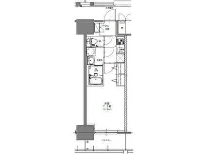 S-RESIDENCE浅間町駅前AXIAL(1K/4階)の間取り写真