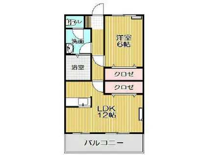 フェリシア(1LDK/3階)の間取り写真